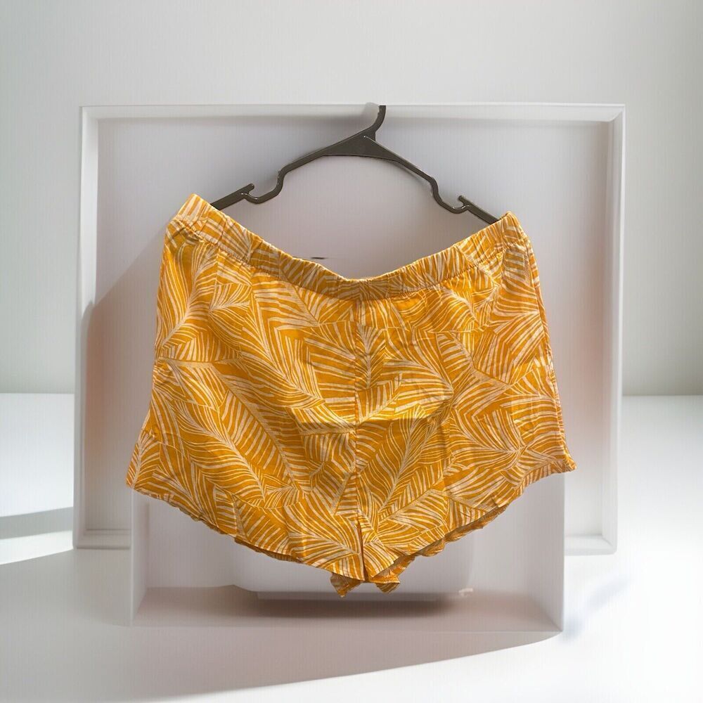 Shade And Shore Shorts Orange Tropical Size Women’s Large 12-14 NWT - Picture 1 of 3